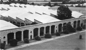 Vista parcial de los talleres de la Laboral en Gijón